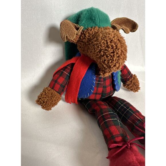 RARE 14” SHIVERS GUND Brown Plaid Moose Plush Stuffed Animal Collectible #8711 - Picture 2 of 7